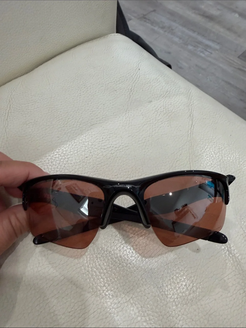Sport Performance Sunglasses - Black Frame with Brown Gradient Lenses